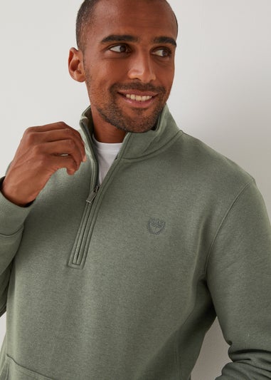 Khaki Essential Half Zip Sweatshirt