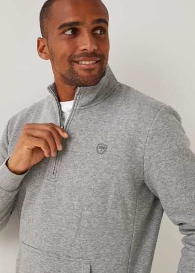 Grey Essential Half Zip Sweatshirt