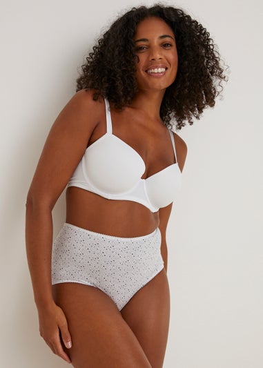 5 Pack Plain & Star Print Full Knickers