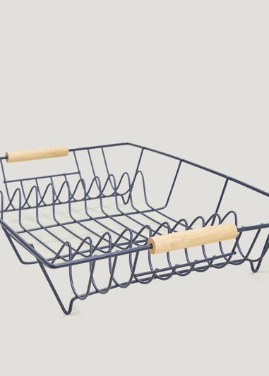 Navy Wire Dish Drainer (31cm x 48cm)