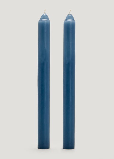 2 Pack Blue Dinner Candles