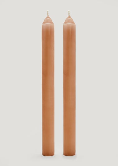 2 Pack Amber Dinner Candles