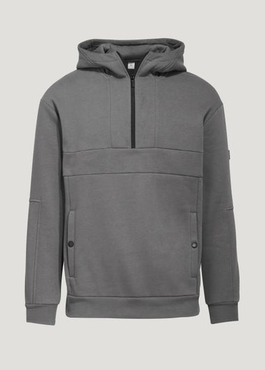 US Athletic Grey Half Zip Hoodie