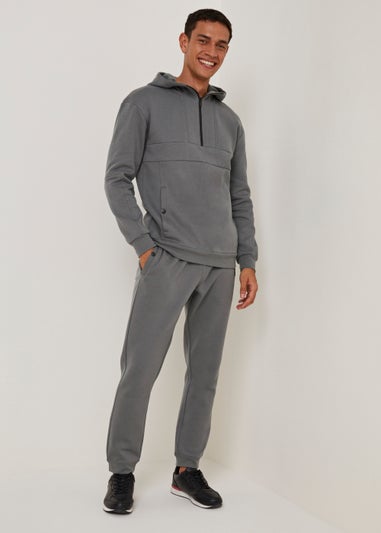 US Athletic Grey Half Zip Hoodie