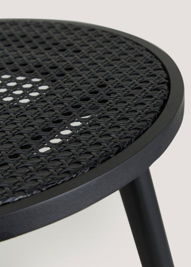 Black Cane Side Table (40cm x 50cm)