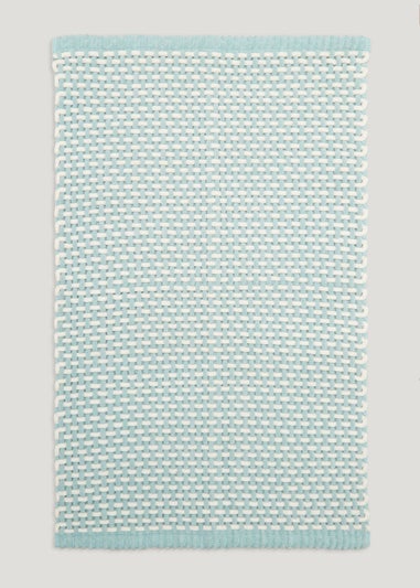 Duck Egg Woven Chenille Bath Mat (50cm x 80cm)