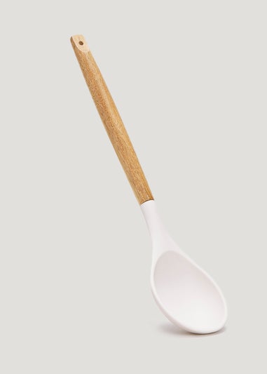 Off White Acacia Spoon (32cm x 7cm)