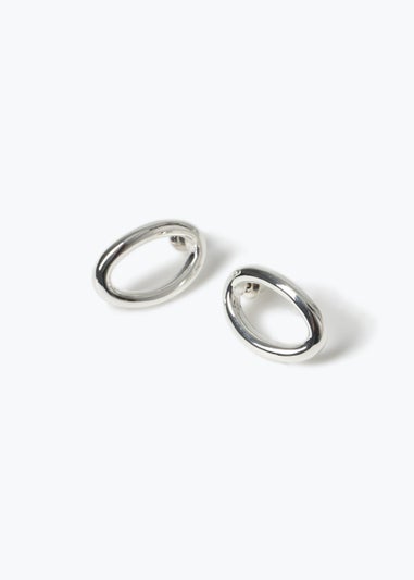 Silver Open Stud Earrings