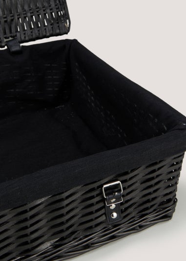 Black Woven Underbed Storage Basket (75cm x 50cm x 20cm)