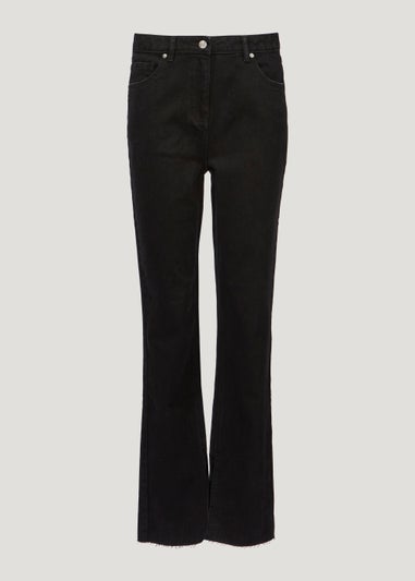 Black Split Hem Jeans