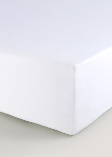 White 100% Cotton Fitted Bed Sheet (200 Thread)