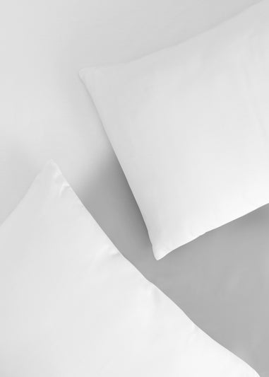 White 100% Cotton Housewife Pillowcase Pair (200 Thread)