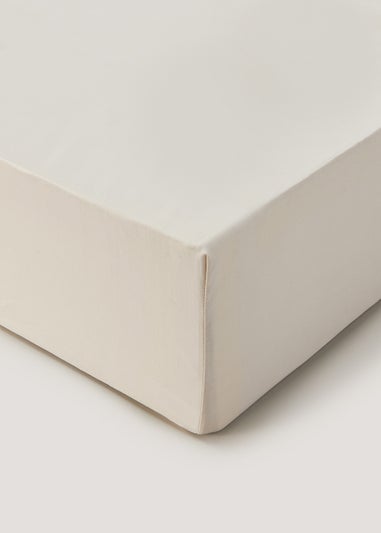Natural Polycotton Fitted Bed Sheet (144 Thread Count)