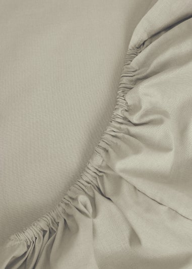 Oatmeal 100% Cotton Fitted Bed Sheet (200 Thread)