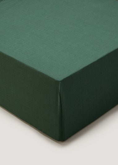 Green Polycotton Fitted Bed Sheet (144 Thread Count)