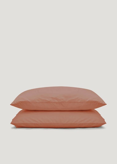 Orange Polycotton Housewife Pillowcase Pair (144 Thread Count)