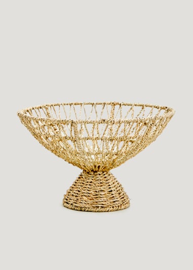 Natural Seagrass Footed Bowl (19.5cm x 30cm)