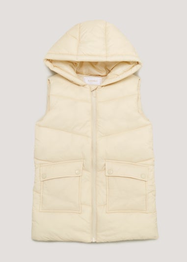 Girls Cream Gilet (4-13yrs) - Matalan