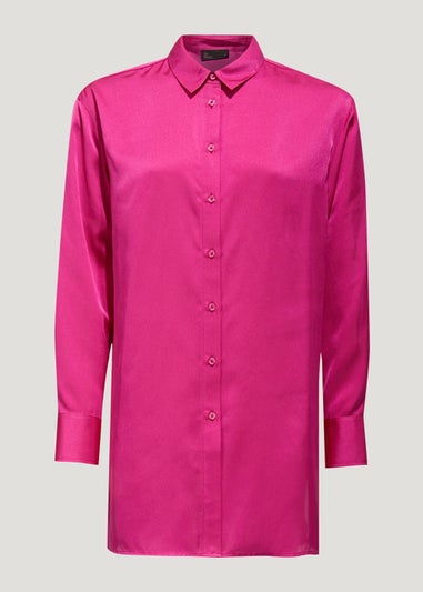 Be Beau Pink Satin Shirt