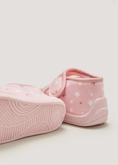 Girls Pink Rabbit Ballerina Slippers (Younger 4-12)