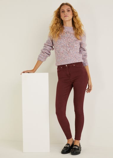 April Burgundy Super Skinny Jeans