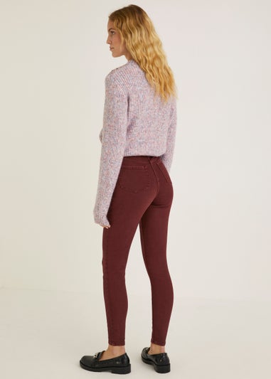 April Burgundy Super Skinny Jeans