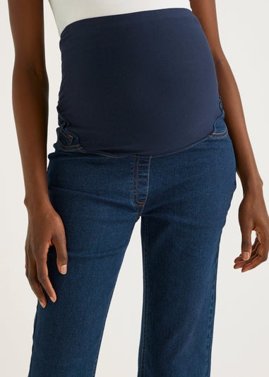 Maternity Sadie Dark Wash Over Bump Bootcut Jeans