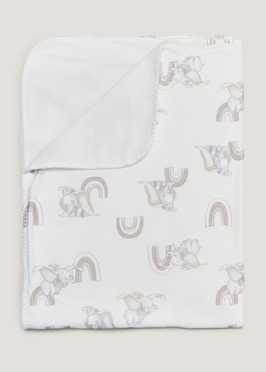 Cream Disney Dumbo Fleece Baby Blanket 100cm x 75cm