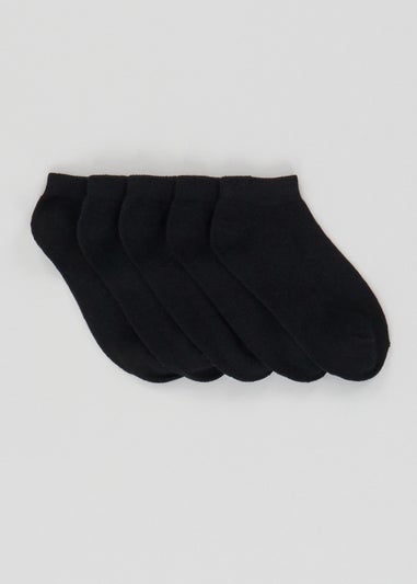 Kids 5 Pack Black Trainer Socks (Younger 6-Older 5.5)