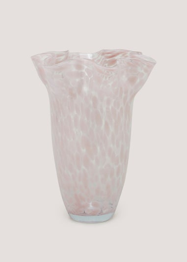 Pink Handkerchief Glass Vase (23.5cm x 23.5cm x 32.5cm)