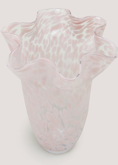 Pink Handkerchief Glass Vase (23.5cm x 23.5cm x 32.5cm)