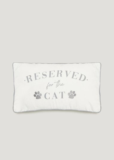 Check Print Cat Cushion (30cm x 50cm)