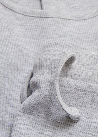 Baby Grey Ribbed Lounge Set (Newborn-23mths)