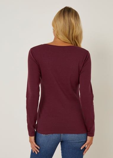 Burgundy Long Sleeve T-Shirt