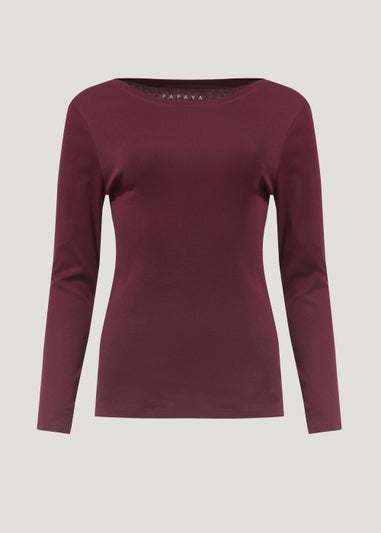 Burgundy Long Sleeve T-Shirt