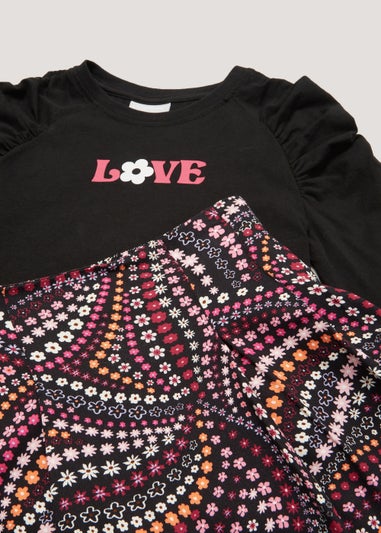 Girls Retro Print Top & Skort Set (4-13yrs)