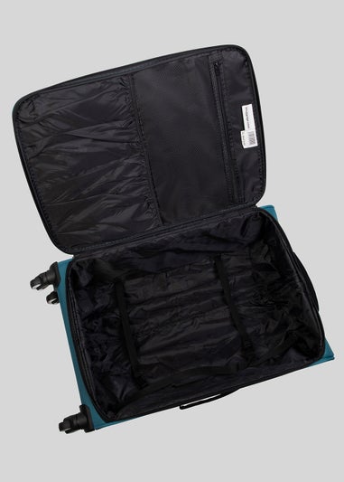 IT Luggage Teal Soft Shell Suitcase