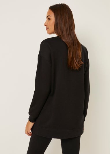 Black Longline Sweatshirt