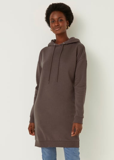 Brown Longline Hoodie