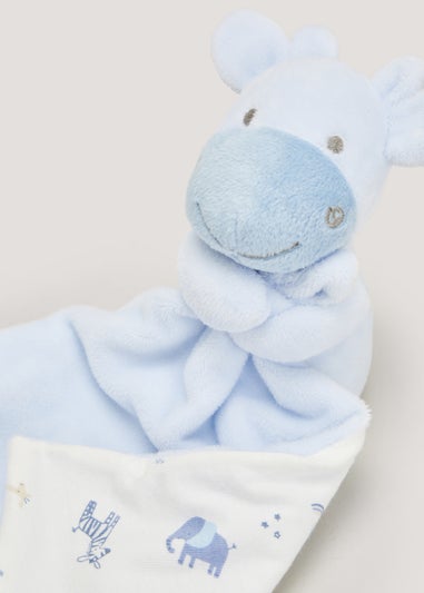 Blue Giraffe Baby Comforter