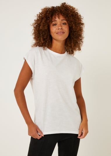 White Essential Longline T-Shirt