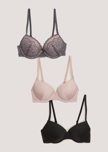 3 Pack Plunge Bras