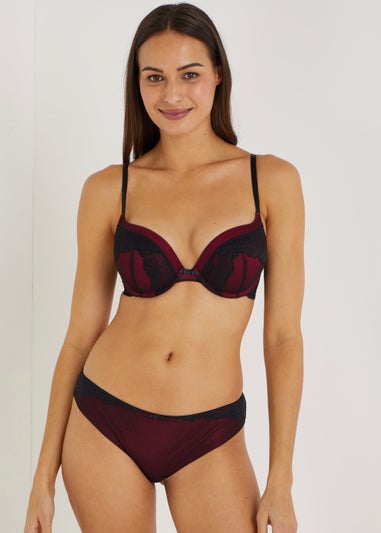 Black & Red Lace Knickers