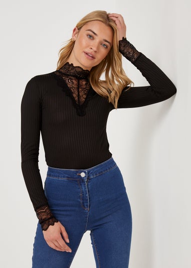 JDY Rine Black Lace Top