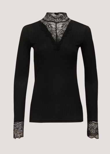 JDY Rine Black Lace Top