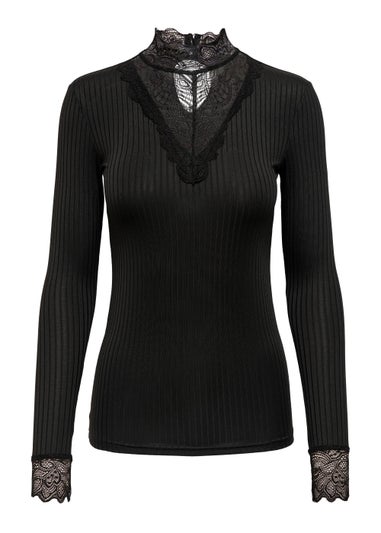 JDY Rine Black Lace Top