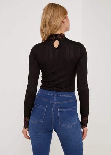 JDY Rine Black Lace Top