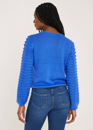 JDY Zilla Blue Knitted Jumper