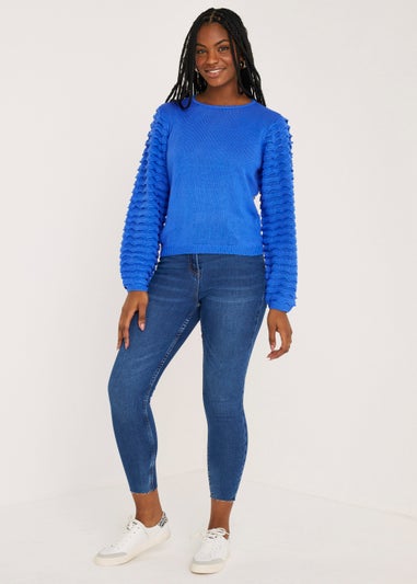 JDY Zilla Blue Knitted Jumper