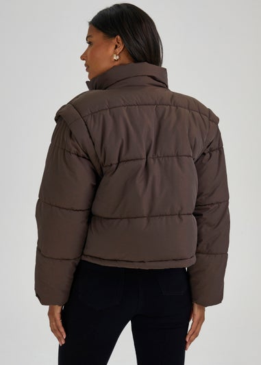 JDY Milo Brown Short Gilet